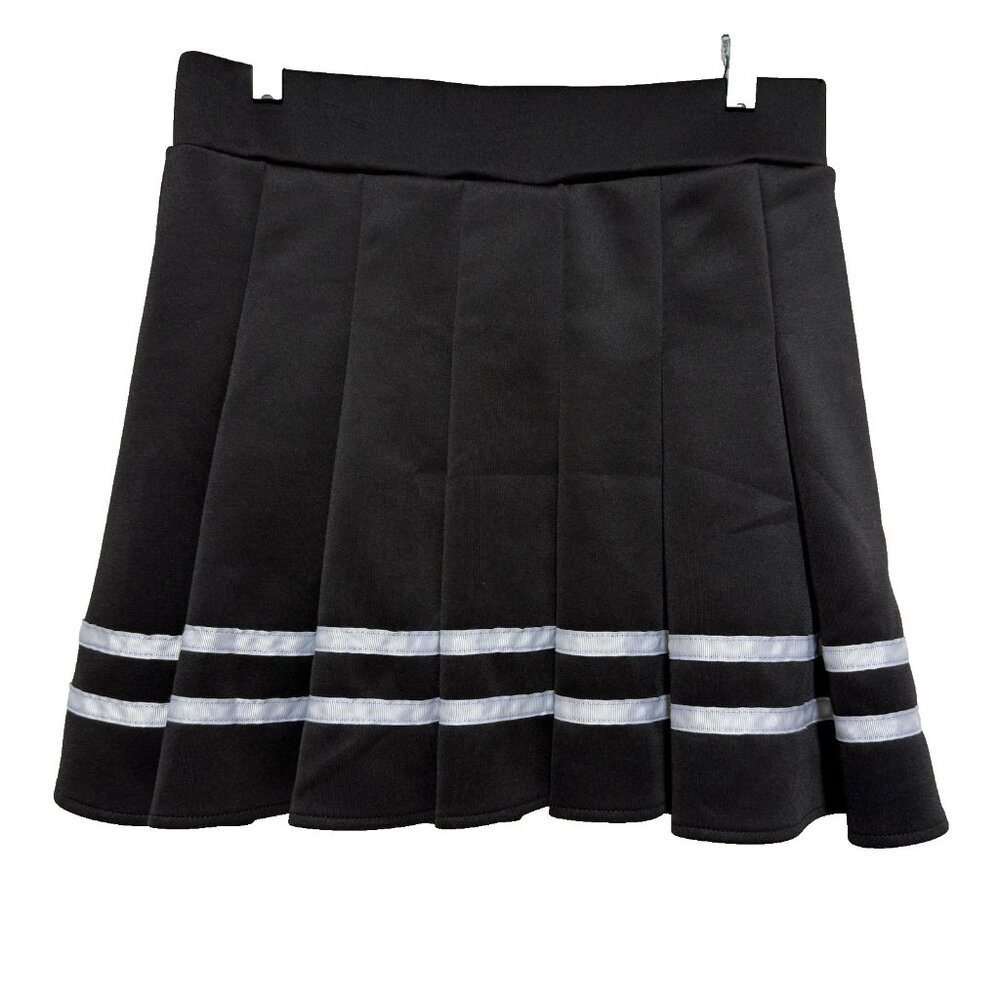 Spirit Halloween Black Skirt LARGE Cheerleader Cosplay Schoolgirl Goth Costume